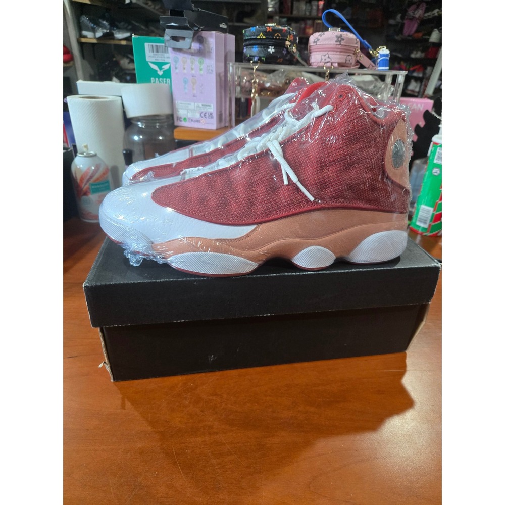 Jordan 13 Retro Dune Red Terra Blush White Sneakers DJ5982-601 Mens 9.5